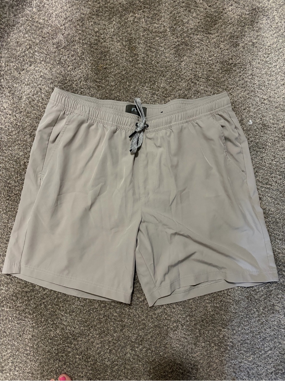 FLX Shorts in Light Taupe - Performance Drawstring